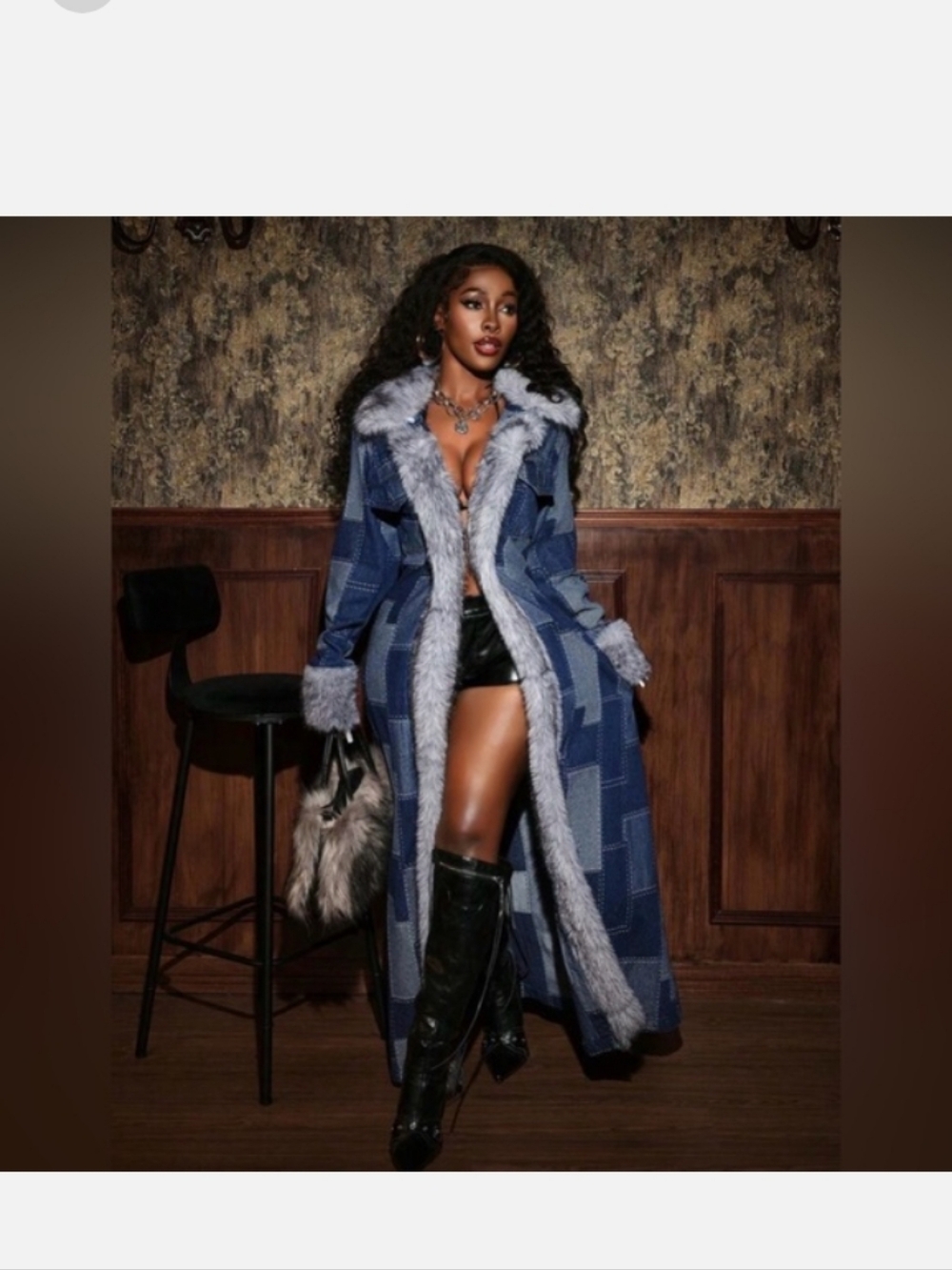 Denim Patchwork Jacket 🧥 Size M